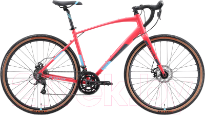 Велосипед STARK Gravel 700.5 D 2024 (18, красный/синий/голубой)