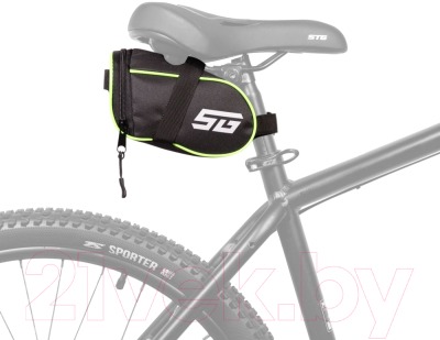 Сумка велосипедная STG FB-004 / Х113124 (черный/зеленый)