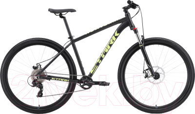 Велосипед STARK Hunter 29.2 D 2024 (18, черный/зеленый неон)