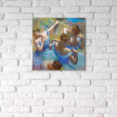 Картина на стекле Stamprint Голубые танцовщицы Э. Дэга PT016 (30x30)
