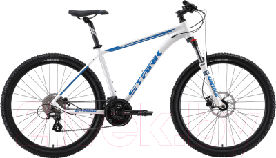 Велосипед STARK Router 27.3 HD 2024 (18, белый металлик/синий)