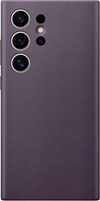 Чехол-накладка Samsung Vegan Leather для Galaxy S24 Ultra / GP-FPS928HCAVR (темно-фиолетовый)