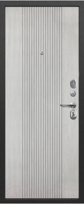 Входная дверь Гарда Nova Серебристый/белый ясень (86x205, правая)