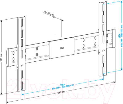 Кронштейн для телевизора Holder LCD-F6608 (черный)