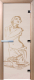 Стеклянная дверь для бани/сауны Doorwood Искушение 70x190 / DW00099 (сатин) - 