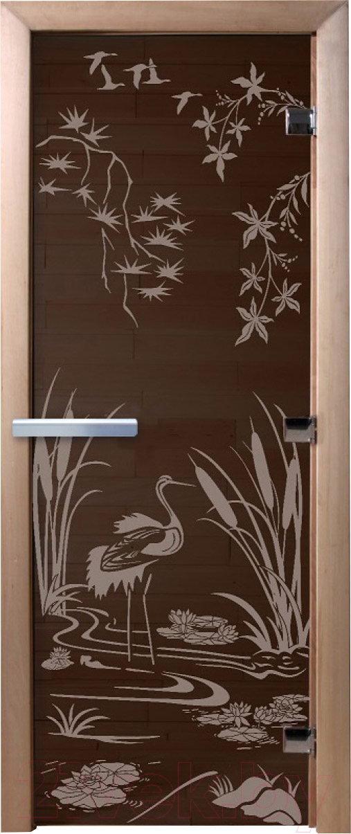 Стеклянная дверь для бани/сауны Doorwood Камышовый рай 70x190 / DW03391