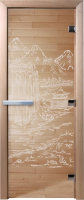 Стеклянная дверь для бани/сауны Doorwood Китай 80x200 / DW03376 (прозрачный) - 