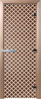 Стеклянная дверь для бани/сауны Doorwood Мираж 70x190 / DW00103 (бронза) - 