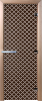 Стеклянная дверь для бани/сауны Doorwood Мираж 70x190 / DW02760 (графит) - 