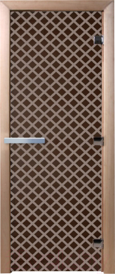 Стеклянная дверь для бани/сауны Doorwood Мираж 70x190 / DW02760