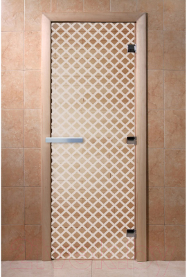 Стеклянная дверь для бани/сауны Doorwood Мираж 80x200 / DW00981 (прозрачный)