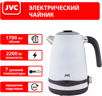 Электрочайник JVC JK-KE1730 (белый)