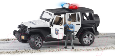 Автомобиль игрушечный Bruder Jeep Wrangler Unlimited Rubicon Полиция с фигуркой / 02-526