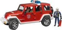 Автомобиль игрушечный Bruder Jeep Wrangler Unlimited Rubicon Пожарная с фигуркой / 02-528 - 