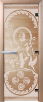 Стеклянная дверь для бани/сауны Doorwood Посейдон 70x190 / DW01319 (прозрачный) - 