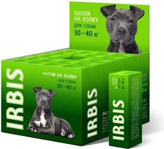 Капли от блох IRBIS Инсектоакарицидные для собак от 30 до 40 кг (4мл) - 