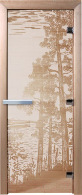 Стеклянная дверь для бани/сауны Doorwood Рассвет 70x190 / DW01273