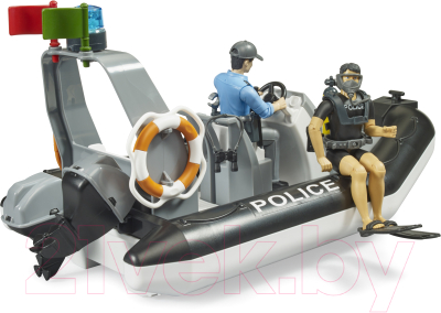 Игрушка на пульте управления Bruder С полицейским и водолазом / 62-733