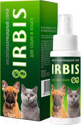 Спрей от блох IRBIS Инсектоакарицидные для кошек и собак (100мл)