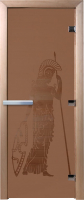 Стеклянная дверь для бани/сауны Doorwood Рим 70x190 / DW01278 (бронза матовый) - 