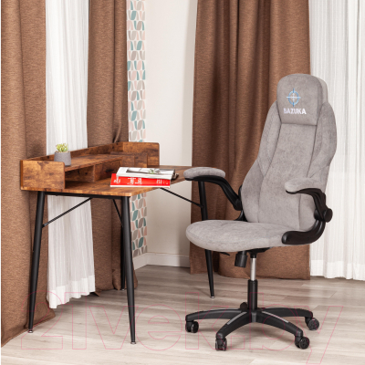 Кресло офисное Tetchair Bazuka флок (серый)