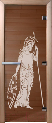 Стеклянная дверь для бани/сауны Doorwood Рим 70x190 / DW01279 (бронза)