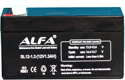 Изображение товара Аккумуляторная батарея ALFA battery SL12-1.3 (12V-1.3Ah)