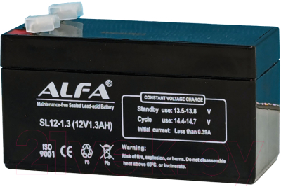 Батарея для ИБП ALFA battery SL12-1.3 (12V-1.3Ah)