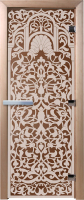 Стеклянная дверь для бани/сауны Doorwood Флоренция 80x200 / DW00999 (бронза) - 