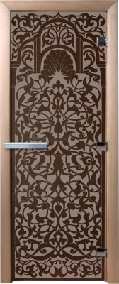 Стеклянная дверь для бани/сауны Doorwood Флоренция 70x190 / DW02826 (графит)