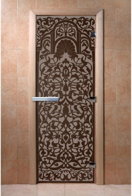 Стеклянная дверь для бани/сауны Doorwood Флоренция 70x190 / DW02826 (графит)
