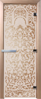 Стеклянная дверь для бани/сауны Doorwood Флоренция 60x180 / DW03558 (сатин) - 