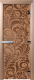 Стеклянная дверь для бани/сауны Doorwood Хохлома 70x190 / DW01294 (бронза матовый) - 
