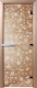 Стеклянная дверь для бани/сауны Doorwood Цветы и бабочки 70x190 / DW01317 (прозрачный) - 
