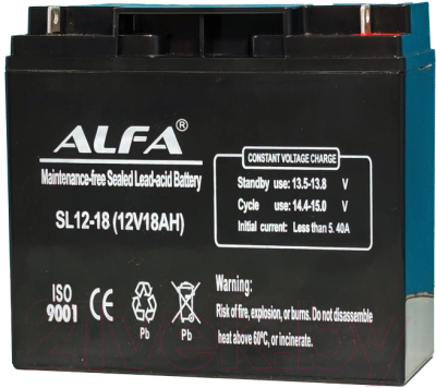 Батарея для ИБП ALFA battery SL12-18 (12V-18Ah)