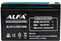 Батарея для ИБП ALFA battery SL12-7.2 (12V-7.2Ah) - 