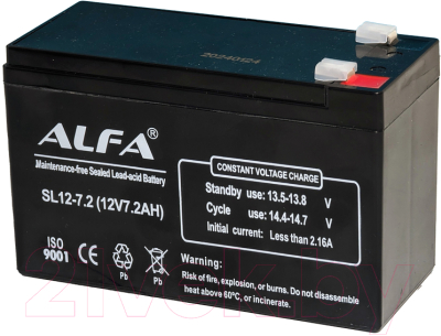 Батарея для ИБП ALFA battery SL12-7.2 (12V-7.2Ah)