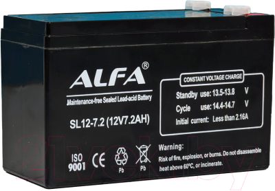 Батарея для ИБП ALFA battery SL12-7.2 (12V-7.2Ah)