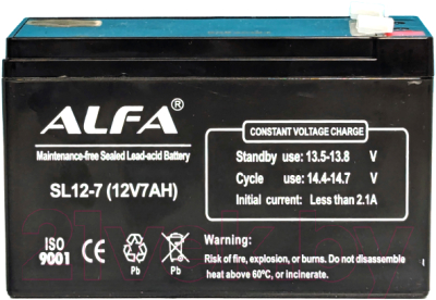 Батарея для ИБП ALFA battery SL12-7 (12V-7Ah)
