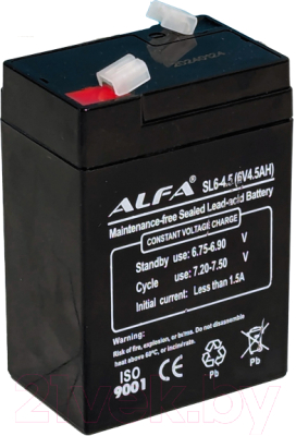 Батарея для ИБП ALFA battery SL6-4.5 (6V-4.5Ah)