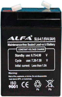 Батарея для ИБП ALFA battery SL6-4.5 (6V-4.5Ah)
