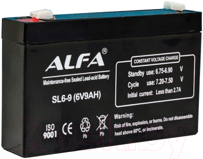Батарея для ИБП ALFA battery SL6-9 (6V-9Ah)