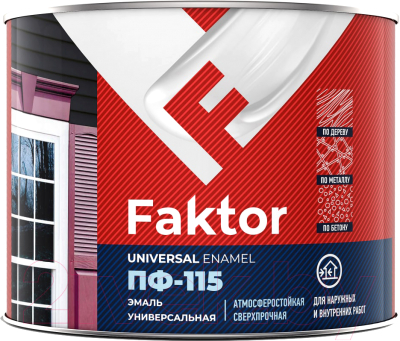 Эмаль Ярославские краски Faktor ПФ-115 (1.9кг, белый)