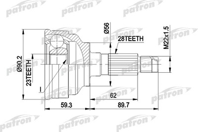 ШРУС Patron PCV1268 - 