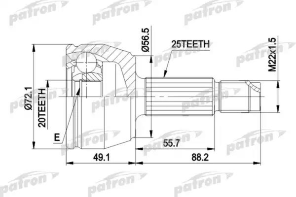 ШРУС Patron PCV1283