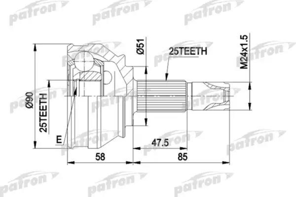 ШРУС Patron PCV1258