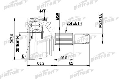 ШРУС Patron PCV1153 - 