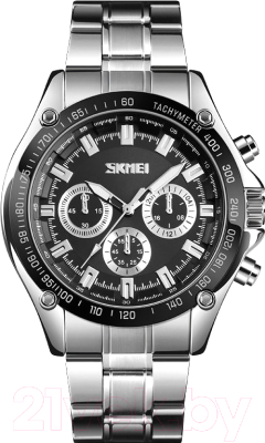 Часы наручные мужские Skmei 1366 (серебристый/черный)