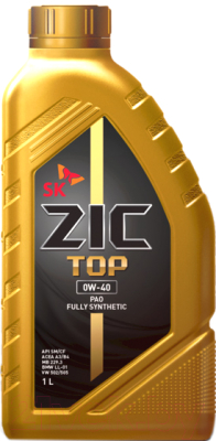 Моторное масло ZIC Top 0W40 / 132611 (1л)