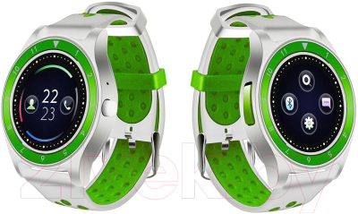 Умные часы D&A F010 (белый/зеленый)